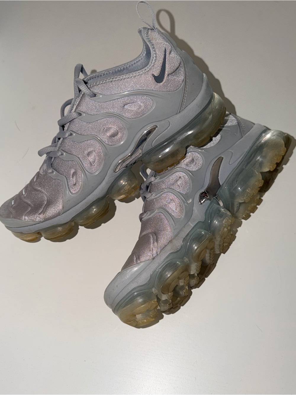 Men’s Nike VaporMax Plus Silver and Gray Sneakers